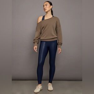 Carbon38 - Off Shoulder Sweatshirt in French Terry - Caribou - Size Small